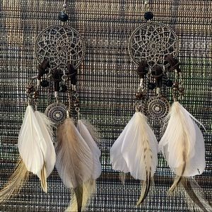 Dream Catcher Feather Earrings